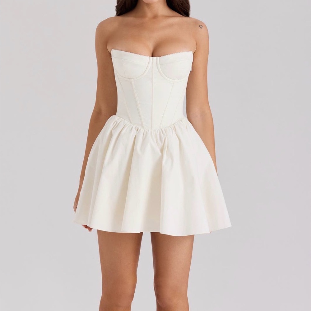 House of CB Cream Mini Corset Dress